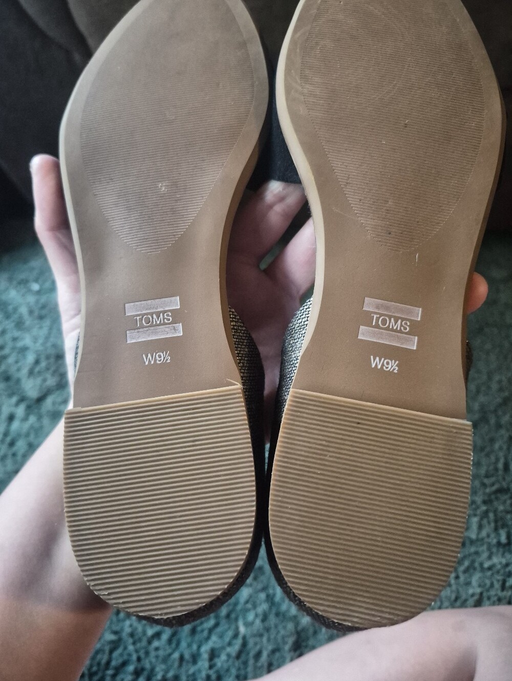 Toms Jutti D'Orsay Flats Gray Black Size 9.5 - Picture 12 of 13